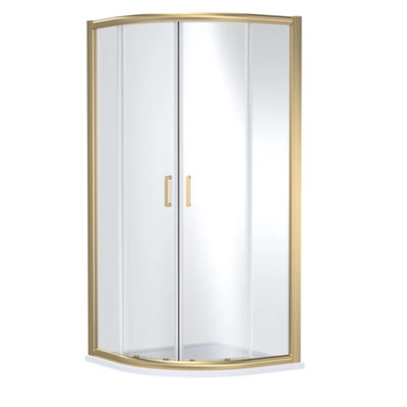 Image of Balterley Quadrant Shower Enclosure with Tray 900 x 900mm Brushed Brass/White in Metallics Metallics Unisex
