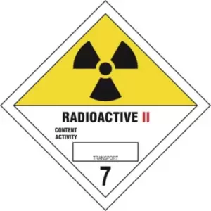 Image of Radioactive II 7 - Self Adhesive Sticky Sign Diamond (200 x 200mm)