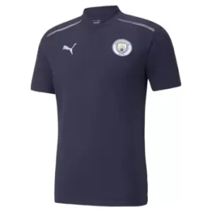 Image of Puma Manchester City FC Polo Shirt 2022/2023 Mens - Blue