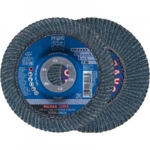 Image of PFERD 67689062 POLIFAN-serrated washer PFR 125-L Z40 SGP CURVE STEELOX Diameter 125mm 10 pc(s)