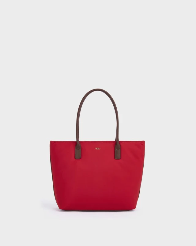 Image of OSPREY LONDON Womens The Voyage Nylon Tote Bag in Red Red Female One Size
