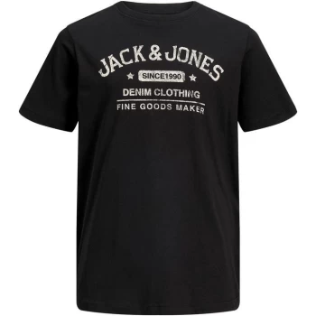 Image of Jack and Jones Jeans T Shirt Junior Boys - Black
