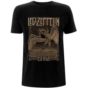 Image of Led Zeppelin - Faded Falling Unisex Medium T-Shirt - Black