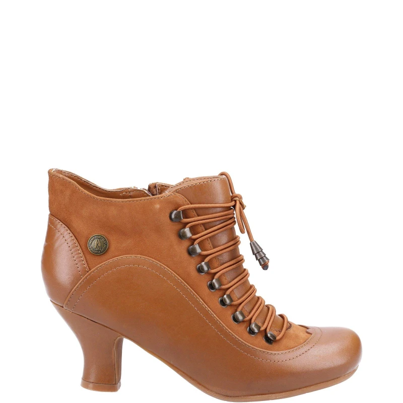 Image of Hush Puppies 'Vivianna' Leather Ankle Boots Tan