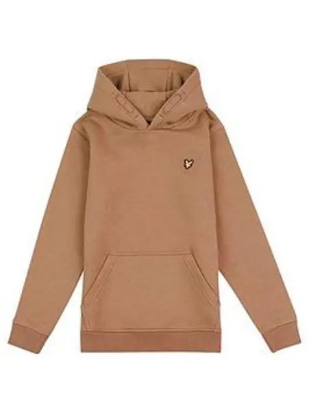Image of Lyle & Scott Boys Classic Hoody Fleece - Brown Size 7-8 Years Brown VRWF5 Unisex 7-8 YEARS