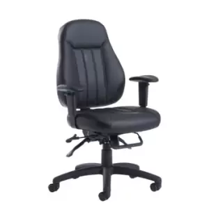 Image of Zeus medium back 24hr task chair - Black faux leather