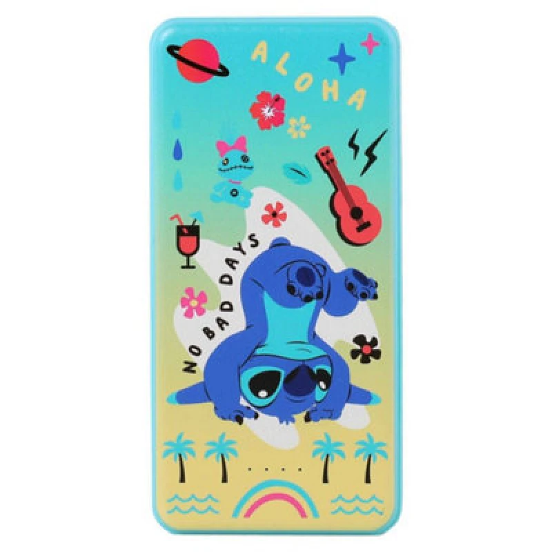 Image of Disney Stitch 10000Mah Power Bank Upside Down in Blue Blue One Size Unisex 8101464670142
