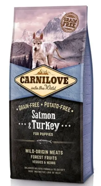 Image of Carnilove Puppy Salmon and Turkey Dog Food 12kg