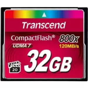 Image of Transcend Premium 800x CompactFlash card 32 GB