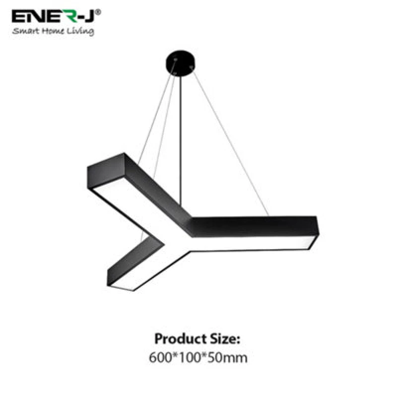 Image of Ener-J 18W Hollow Y Shape Pendant Light, Size: Diameter 60 Cms, Lampshade Height 5 Cms