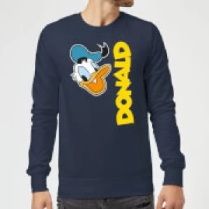 Image of Disney Donald Duck Face Sweatshirt - Navy - M