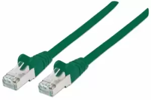 Image of Intellinet Network Patch Cable, Cat7 Cable/Cat6A Plugs, 3m, Green,...