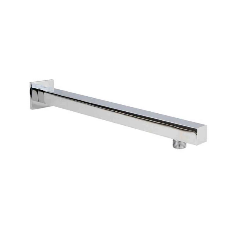Image of nuie Square Wall Mounted Shower Arm - Chrome, Silver ARM19