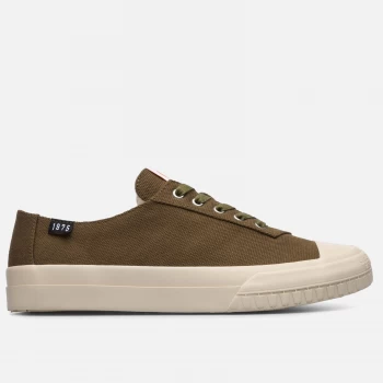 Image of Camper Mens Canvas Low Top Trainers - Dark Green - UK 10