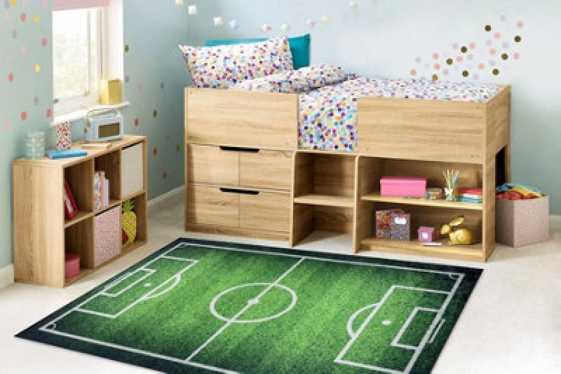 Image of RugsX Bambino 58690 Washing Carpet Pitch, Football For Children Anti Slip - Green 80X150 Cm
