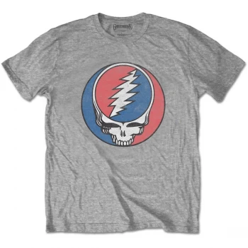 Image of Grateful Dead - Steal Your Face Classic Unisex X-Small T-Shirt - Grey