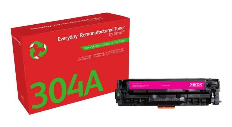 Image of Xerox Everyday Magenta Remanufactured Toner by Xerox compatible with HP 304A (CC533A), Standard capacity 006R03824