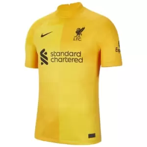Image of Liverpool 2021-2022 Home Goalkeeper Shirt (University Gold) - Kids