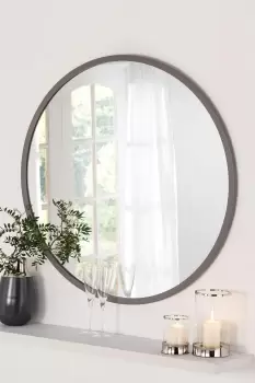 Image of Round wall mirror Grey 50cm
