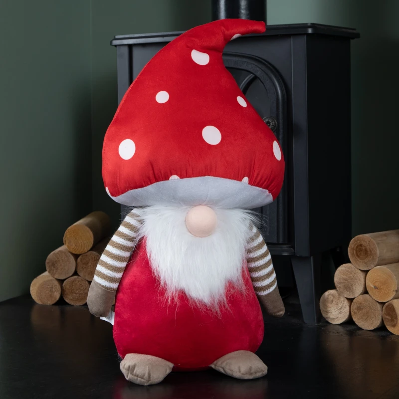 Image of 50cm Red Soft Festive Porta-Bella Christmas Mushroom Gonk Decoration