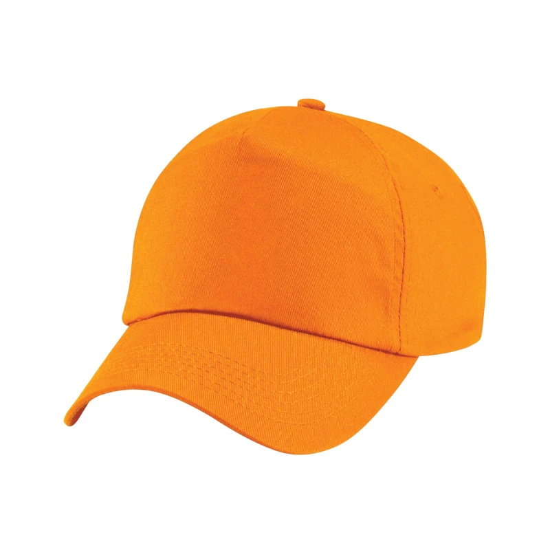 Image of Beechfield Original 5 Panel Cap in Orange Orange Unisex One Size