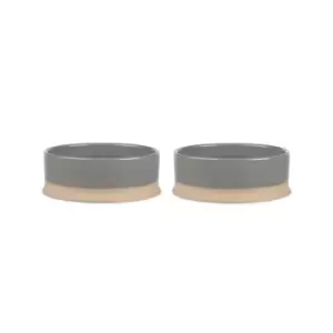 Image of Scruffs Set of 2 Scandi Pet Bowls Grey