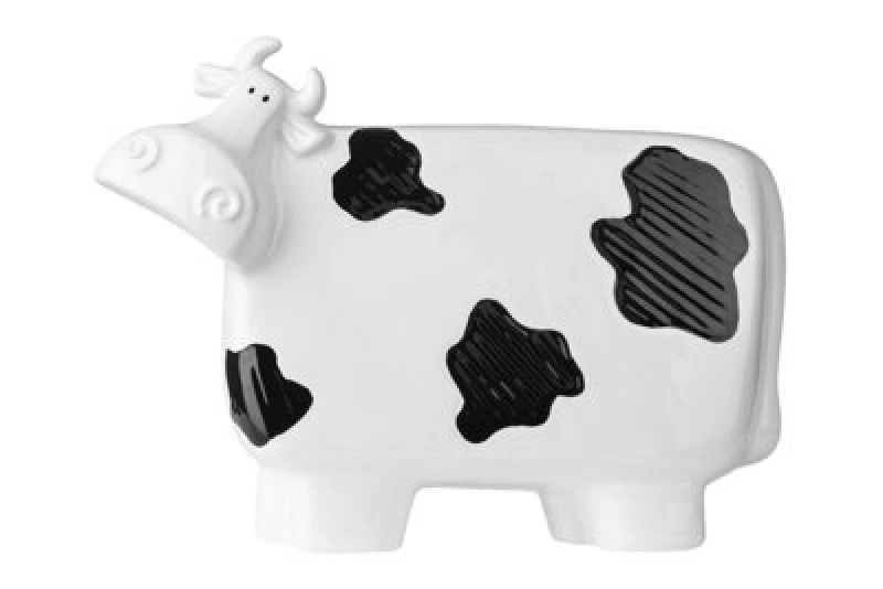 Image of Premier Housewares Animal Ornament White and Black Ceramic Large Cow White unisex