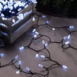 Image of Festive 11.9m Indoor & Outdoor Diamond Christmas Tree Fairy Lights 200 White LEDs