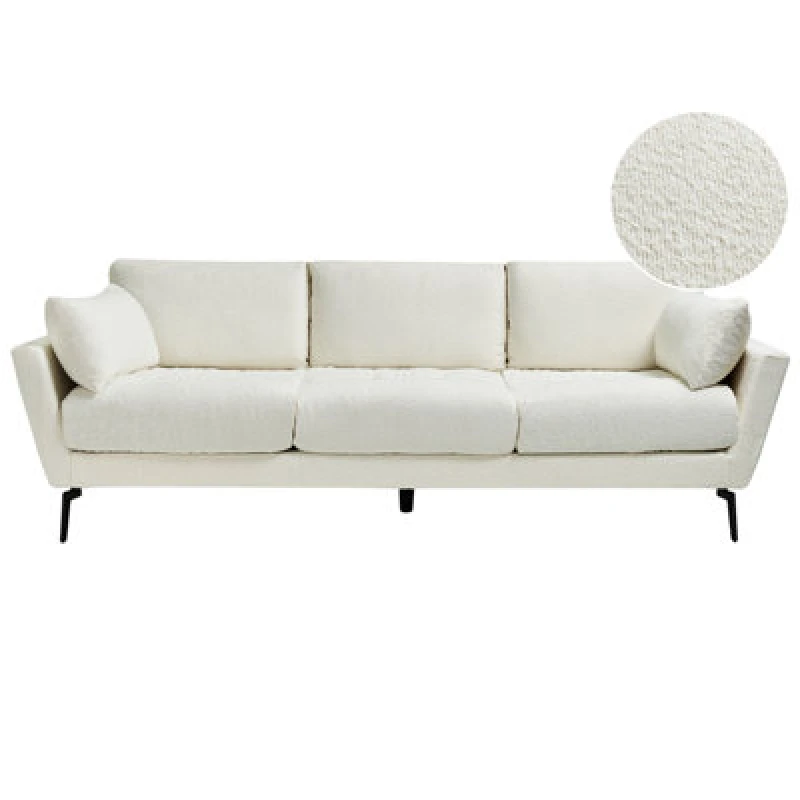 Image of Beliani Sofa 4 Seater Nenola Boucle Off-White