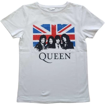 Image of Queen - Vintage Union Jack Kids 9-10 Years T-Shirt - White