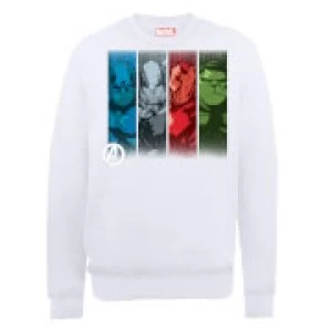 Image of Marvel Avengers Assemble Team Poses Sweatshirt - White - M