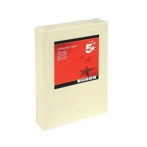 Image of 5 Star A4 Multifunctional Coloured Card 160gsm Light Cream Pack of 250 Sheets