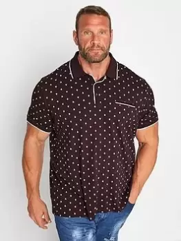 Image of BadRhino Tipped Paisley Polo, Red, Size 2XL, Men