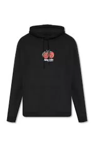 Image of AllSaints Mens Mutual Pullover Hoodie, Black, Size: L