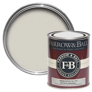 Image of Farrow & Ball Estate Ammonite No. 274 Eggshell Metal & wood Paint 0.75L
