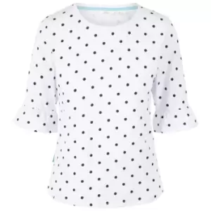 Image of Trespass Womens/Ladies Hokku Dotted T-Shirt (M) (White)