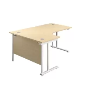 Image of Tc 1600 x 1200 Twin Upright Left Hand Radial Desk Maple-White