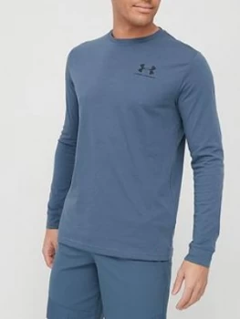 Image of Urban Armor Gear Sportstyle Left Chest Logo Long Sleeve T-Shirt - Blue/Black