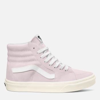 Image of Vans Womens Suede Sk8 Hi-Top Trainers - Orchid Ice/Snow White - UK 7