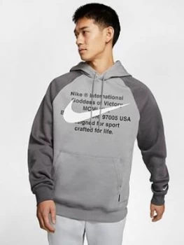 Image of Nike Swoosh Hoodie - Grey