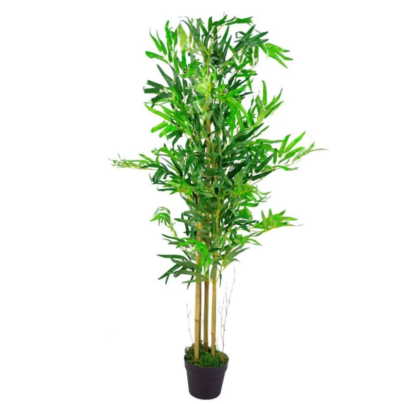 Image of Leaf 120cm Leaf Design UK Realistic Artificial Bamboo Plants / Trees Green unisex