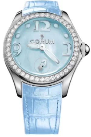 Image of Corum Watch Bubble Mother of Pearl Ladies Blue Diamond