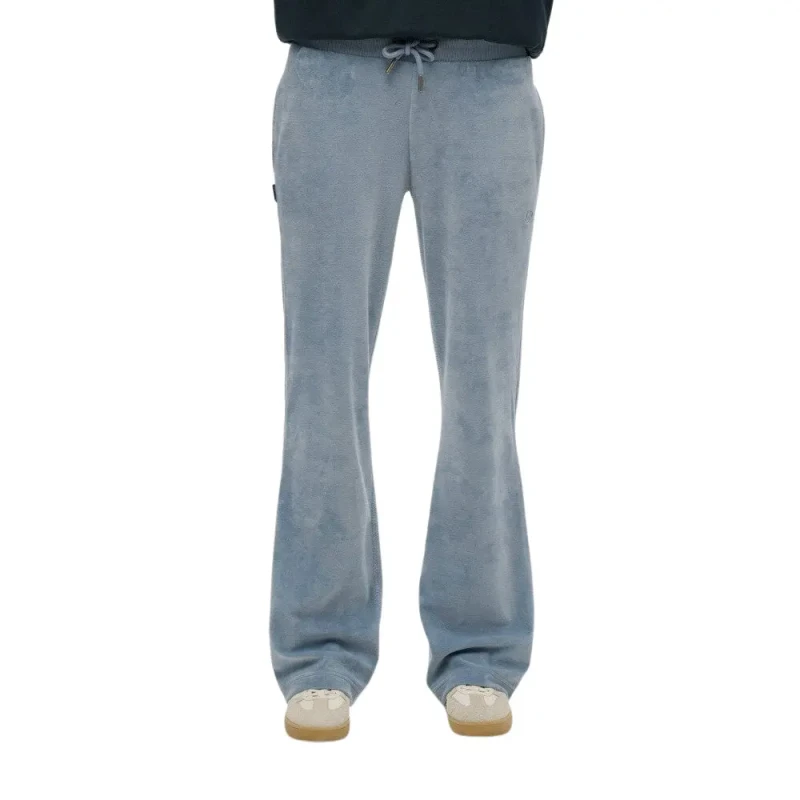 Image of Superdry Wide velvet womens joggers Superdry Bleu Female S