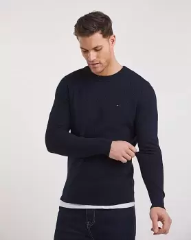 Image of Tommy Hilfiger Cross Structure Crew Knit