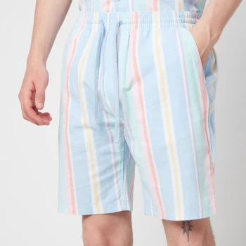 Image of Tommy Jeans Mens Stripe 1 Shorts - Light Powdery Blue Multi - M