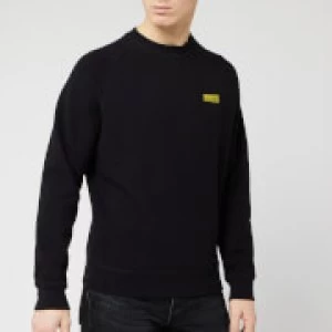 Image of Barbour International Mens Essential Crew Sweatshirt - Black