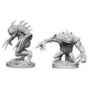 Image of Dungeons & Dragons Nolzur's Marvelous Unpainted Miniatures Grey Slaad & Death Slaad