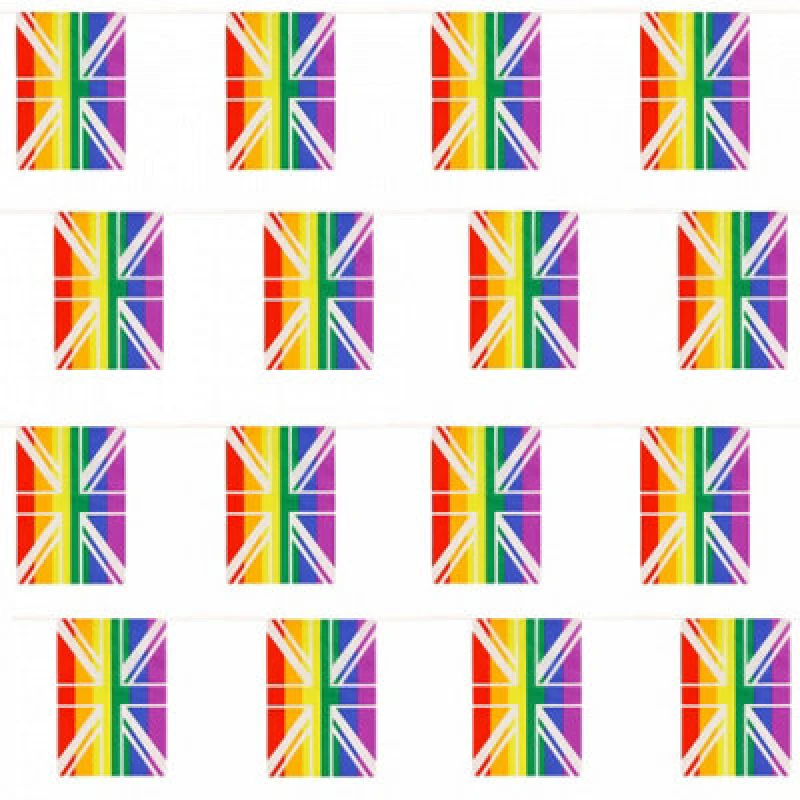 Image of I Love Fancy Dress UK Pride Flag Bunting - Perfect For Pride Celebrations - Pack Of 1