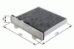 Image of Bosch 1987432426 Cabin Filter R2426 Active Carbon