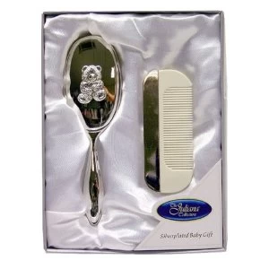 Image of Silverplated Brush and Comb Set